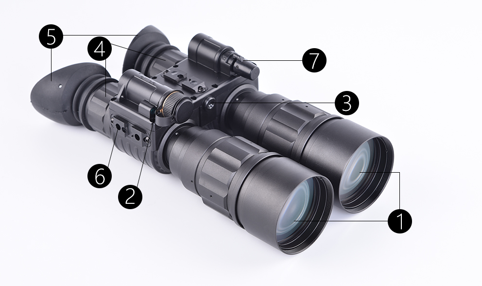 Handheld binocular nocturno visión googles impermeables